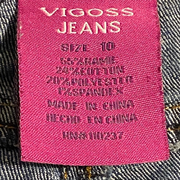 Vigoss girls denim shorts butterfly embellished‎ pockets size 10 - Picture 10 of 12